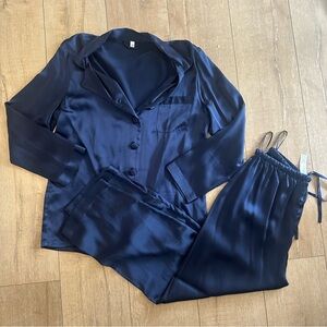 Lilysilk Navy Pajama Set Small
